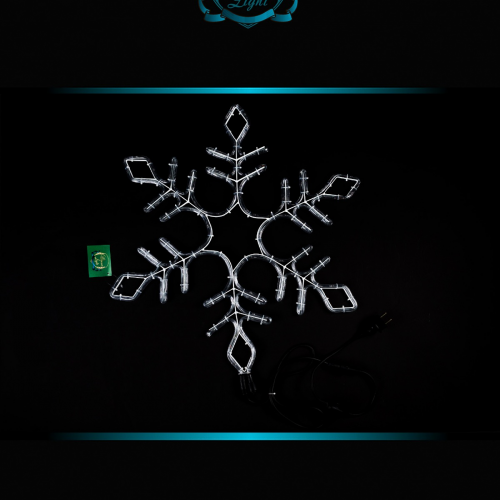 Светодиодная фигура Снежинка с мерцанием 70 см., холодный белый, IP 65, Winner (9111-70w)