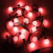 Светодиодная гирлянда Шарики, 5 м., 20 красных LED ламп 40 мм, 220V, черный ПВХ, Beauty Led (HB20-11-2R)
