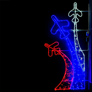 Светодиодная консоль Самолеты 80*180 см, Триколор, LTC (LC-13410)