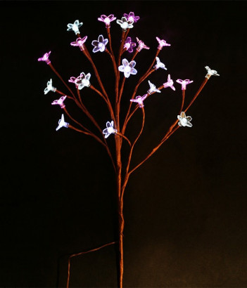 Светодиодная флористика Ветка Сакуры 59 см., 3*АА батарейки, 24 бело-розовых LED ламп, Beauty Led (B247L-D024C-39)