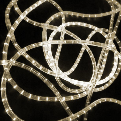 Дюралайт светодиодный 2-х проводной, диаметр 13 мм., 220V, теплые белые LED лампы 36 шт на 1 м., бухта 100 м, Rich Led (RL-DL-2WH-100-240-WW)