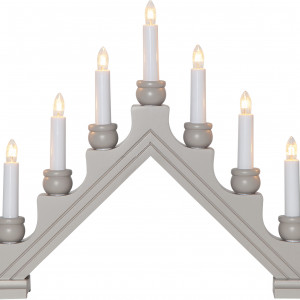 Горка рождественская Карина, 7 ламп, 34х42 см., светло-серый, Star Trading (276-47)