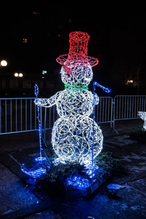 Светодиодная фигура Снеговик лыжник 180 см., Сад Радости (SR235)