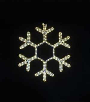Светодиодная фигура Снежинка 50 см., 24В, Тёплый белый, TeamProf (960219)