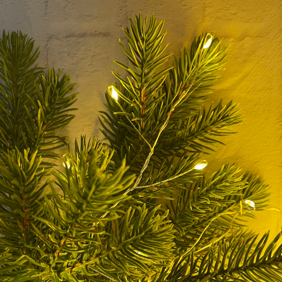 Гирлянда Капли 600 теплых макро ламп, 15 м., 8 режимов, серебряный провод, Christmas De Luxe (87653)