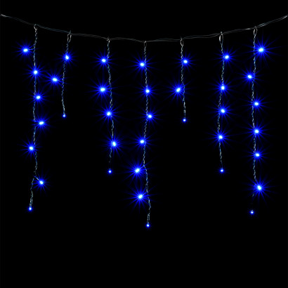 Светодиодная бахрома 3,1*0,5 м., 150 синих LED ламп, черный провод ПВХ, Beauty Led (PIL150-11-2B)