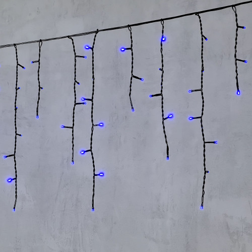 Светодиодная бахрома 3,1*0,5 м., 150 синих LED ламп, черный провод ПВХ, LTC (PIL150-11-2B) в Санкт-Петербурге