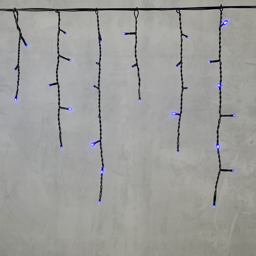 Светодиодная бахрома 3,1*0,5 м., 150 синих LED ламп, черный провод ПВХ, LTC (PIL150-11-2B) в Санкт-Петербурге