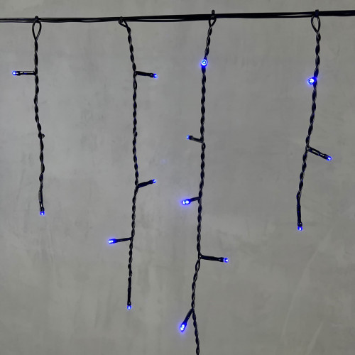 Светодиодная бахрома 3,1*0,5 м., 150 синих LED ламп, черный провод ПВХ, LTC (PIL150-11-2B) в Санкт-Петербурге