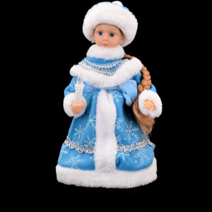 Снегурочка музыкальная 40 см ГОЛУБОЙ (121234)