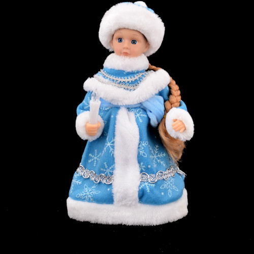 Снегурочка музыкальная 40 см ГОЛУБОЙ (121234)