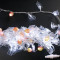 Светодиодная гирлянда декор-флора 10 м., 220V, 100 теплых белых LED ламп, прозрачный ПВХ провод, Rich LED (RL-S1T10C-T/W)