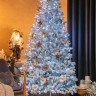 Искусственная елка Алтайская заснеженная 270 см., 760 холодных-белых Led ламп, 100% литая хвоя, ЕлкиТорг (177270)
