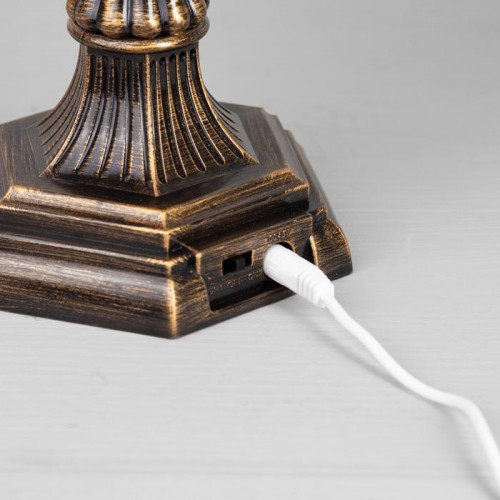 Светодиодный фонарь Дед Мороз в лесу 13×30×13 см., пластик, батарейки ААх3, Luazon Lighting (6915121)