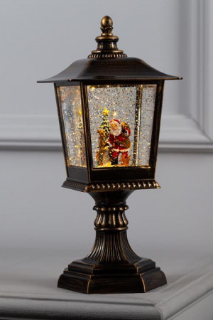 Светодиодный фонарь Дед Мороз в лесу 13×30×13 см., пластик, батарейки ААх3, Luazon Lighting (6915121)