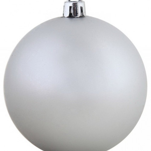 Пластиковый матовый шар 140 мм, цвет серебро, Kaemingk (9022261)