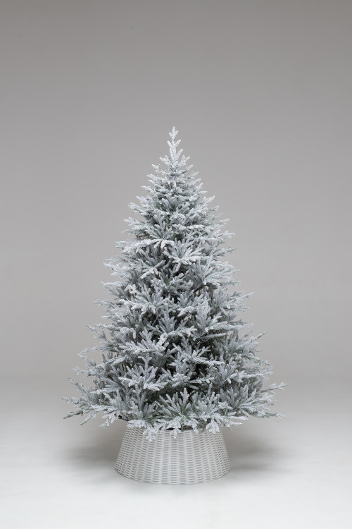 Искусственная елка Петроградская заснеженная 240 см., с теплыми белыми Led лампами, 100% литая хвоя, Елкиторг (237240)