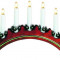 Рождественская горка-светильник ВЕРА, 7 LED свечей, цвет-орех, высота 23 см., Svetlitsa (16-151-07)
