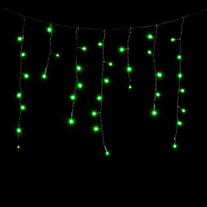 Светодиодная бахрома 3,1*0,5 м., 150 зеленых LED ламп, черный провод ПВХ, Beauty Led (PIL150-11-2G)