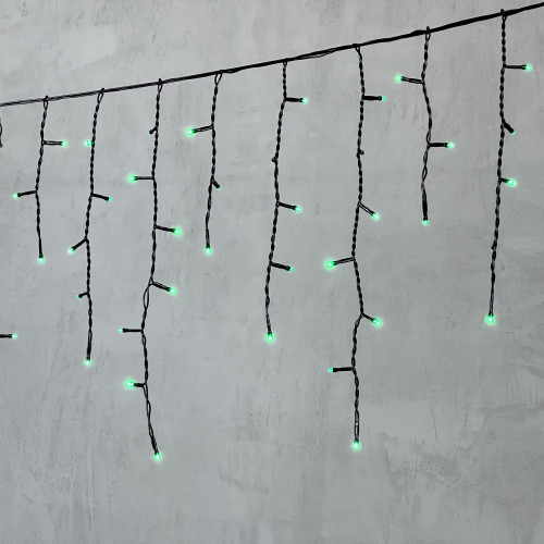 Светодиодная бахрома 3,1*0,5 м., 150 зеленых LED ламп, черный провод ПВХ, LTC (PIL150-11-2G) в Санкт-Петербурге