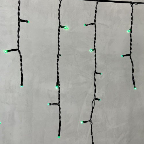 Светодиодная бахрома 3,1*0,5 м., 150 зеленых LED ламп, черный провод ПВХ, LTC (PIL150-11-2G) в Санкт-Петербурге