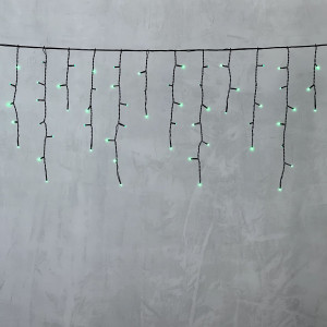 Светодиодная бахрома 3,1*0,5 м., 150 зеленых LED ламп, черный провод ПВХ, LTC (PIL150-11-2G)