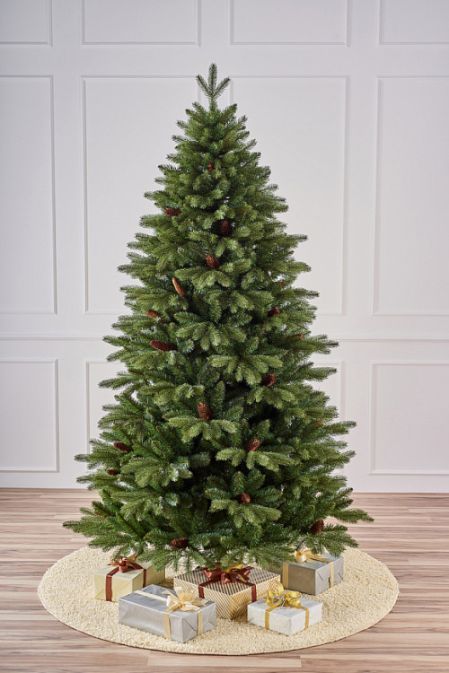Искусственная ель Московская с шишками 210 см., литая хвоя+пвх, Max Christmas (ЕМС21)