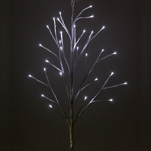 Светодиодная флористика Ветка диоды 90 см., 3*АА батарейки, 32 теплых белых  LED ламп, Beauty Led (B247L-D032A-35)