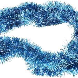 Мишура цвет голубой, диаметр 100 мм., длина 3 м., ЕлкиТорг (M100blue)