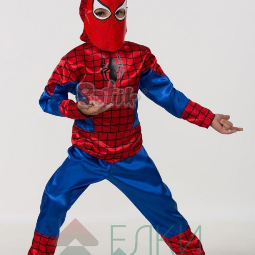 Карнавальный костюм Человек-Паук рост 128-134, размер 34 (7011-34)