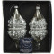 Набор стеклянных олив Массандра в серебре, 13 см., 2 шт., Kaemingk (030062/2)