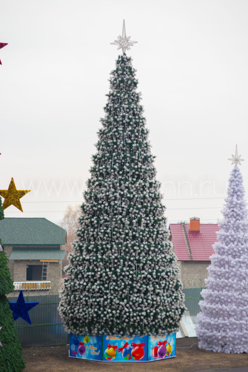 Уличная сосна Уральская зеленая с белыми кончиками 5 м., каркасная, Леска, Green Trees (GT5URLESWK)