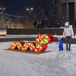 Светодиодная модульная скамейка Змейка 1.05 м., Conso (OPR-091-1001)