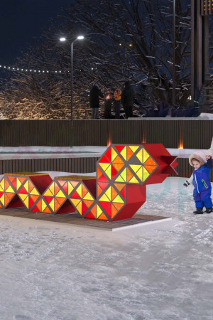 Светодиодная модульная скамейка Змейка 1.05 м., Conso (OPR-091-1001)