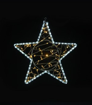 Светодиодная фигура Звезда Антарес 50 см., 24В, Тёплый белый/Белый, TeamProf (960221)