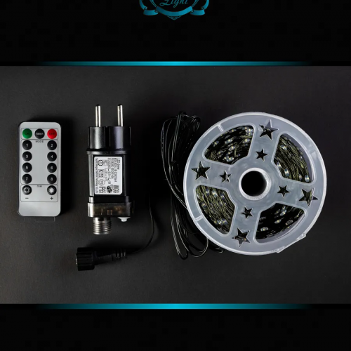 Светодиодная нить Роса 200 м., 2000 холодных белых LED, пульт, зеленый провод IP 65, Winner (w.01.4G.2000C) в Санкт-Петербурге