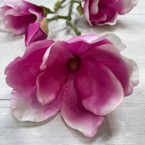 Ветвь с красными цветами 80 см., Christmas DeLuxe (87534)