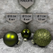 Набор стеклянных шаров Зеленый Микс 26 шт., Christmas DeLuxe (86775)