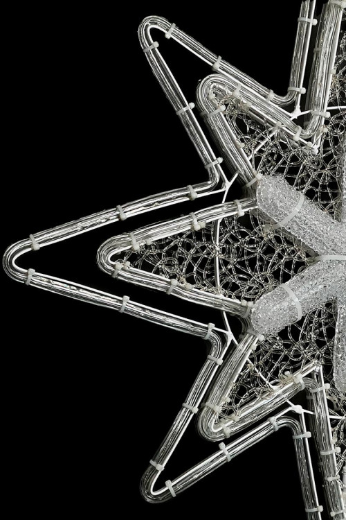 Светодиодная макушка Феерия 100 см., микс Белого и Тепло-Белого со снежинкой, 220В, LTC (LC-13200)