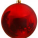 Пластиковый шар 140 мм., красный, глянцевый,  Kaemingk (022262)