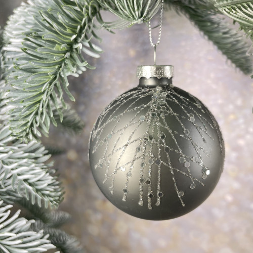 Набор стеклянных шаров Новогодняя поземка 70 мм., 18 шт., нежно-голубой, Christmas DeLuxe (86792)