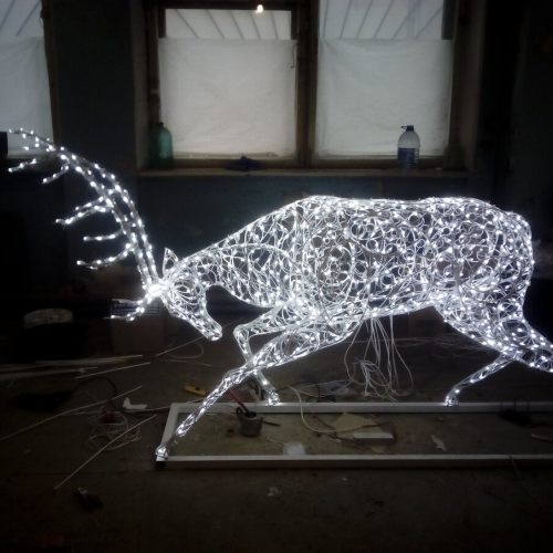 Светодиодная фигура Олень бодающийся 150 см., Сад Радости (SR042)