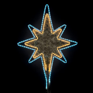 Светодиодная макушка Феерия 100 см., микс Белого и Тепло-Белого без снежинки, 220В, LTC (LC-13201)