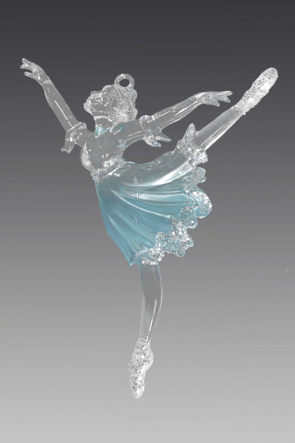 Украшение "Балерина прозрачно-голубая", (160674)