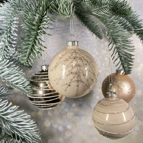 Набор стеклянных шаров Розовый пунш 70 мм., 18 шт., нежно-розовый, Christmas DeLuxe (86793)