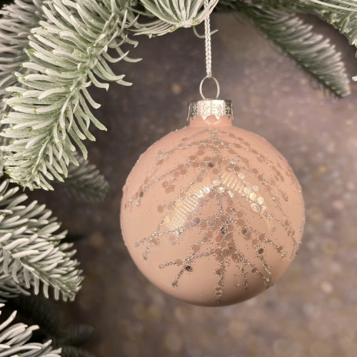 Набор стеклянных шаров Розовый пунш 70 мм., 18 шт., нежно-розовый, Christmas DeLuxe (86793)