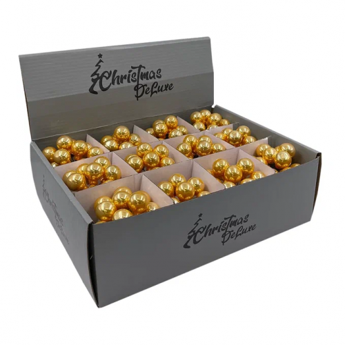 Гроздь стеклянных шаров Ягодный хоровод 2 см., 10 шт., глянец, золото,  Christmas DeLuxe (13861) в Санкт-Петербурге