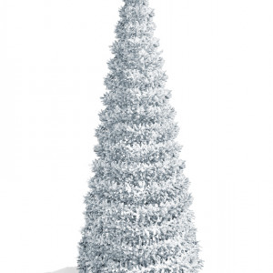  Уличная елка Евро-2 белая 17 м., каркасная, ПВХ, Green Trees (GT17EVPVCW)