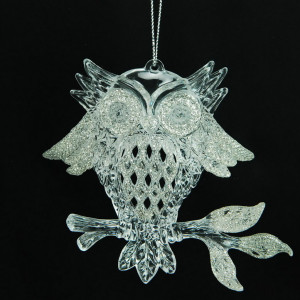 Украшение &quot;Сова&quot; цвет серебро,15 см, (150033)