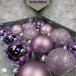 Набор стеклянных шаров Лавандовый микс 42 шт., Christmas De Luxe (87168)